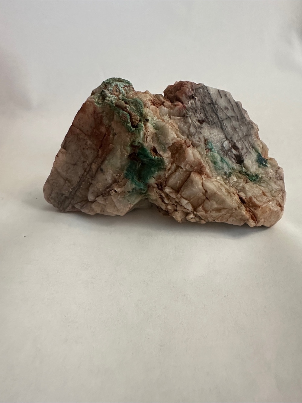 Green-Accented Quartz Decorative Stone - Home Art